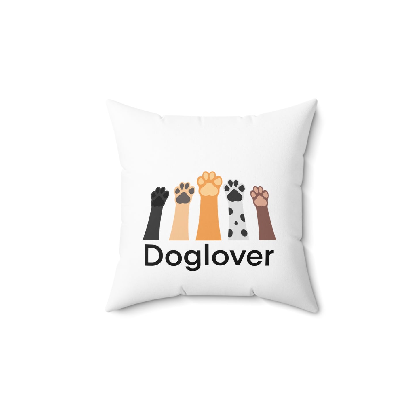 Doglover Paw Print Decorative Pillow — Cute Dog Rescue Gift