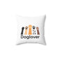 Doglover Paw Print Decorative Pillow — Cute Dog Rescue Gift