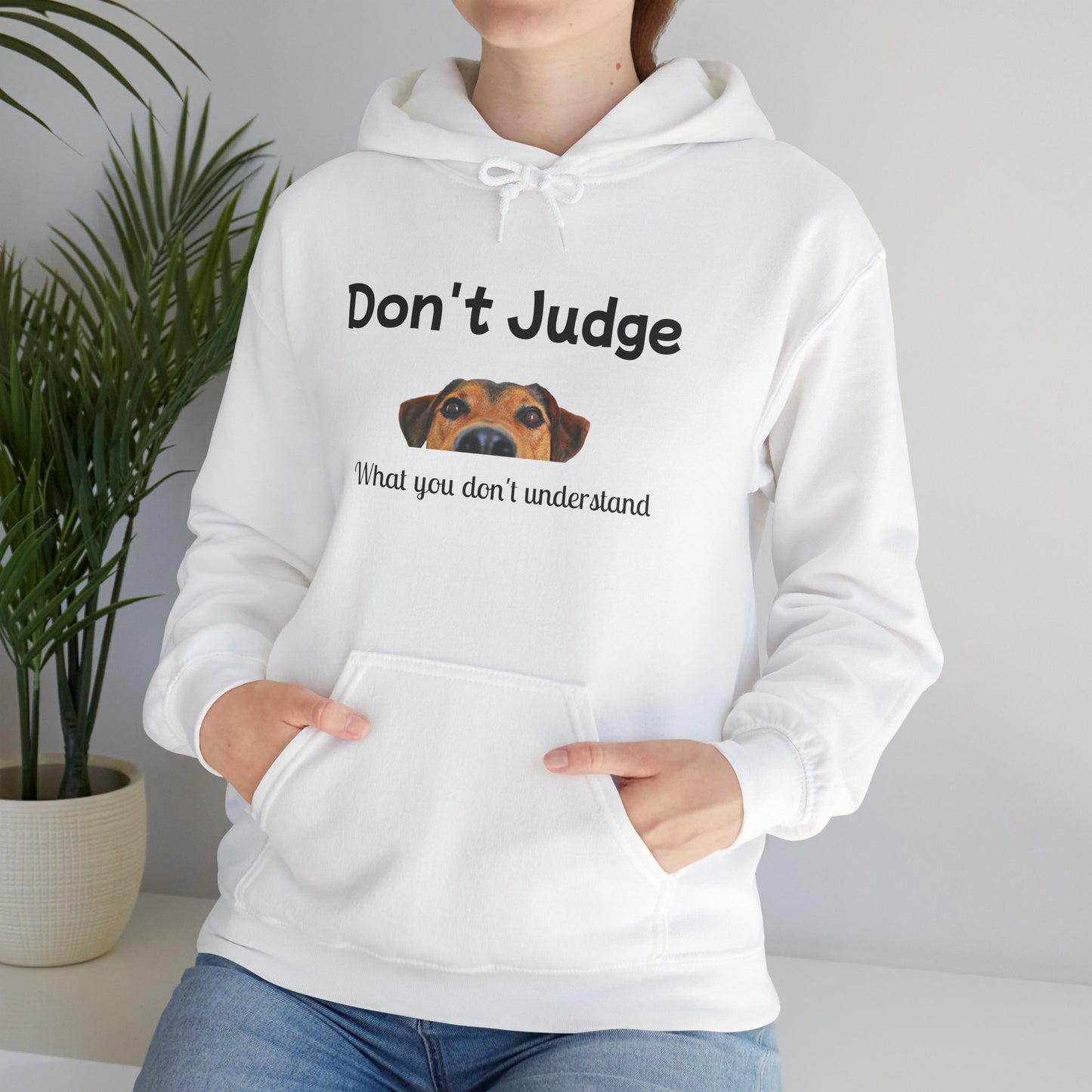 Don't Judge Hoodie - Funny Dog Sweatshirt for Dog Lovers, Perfect Gift for Pet Owners, Cozy Casual Wear, Great for All Occasions
