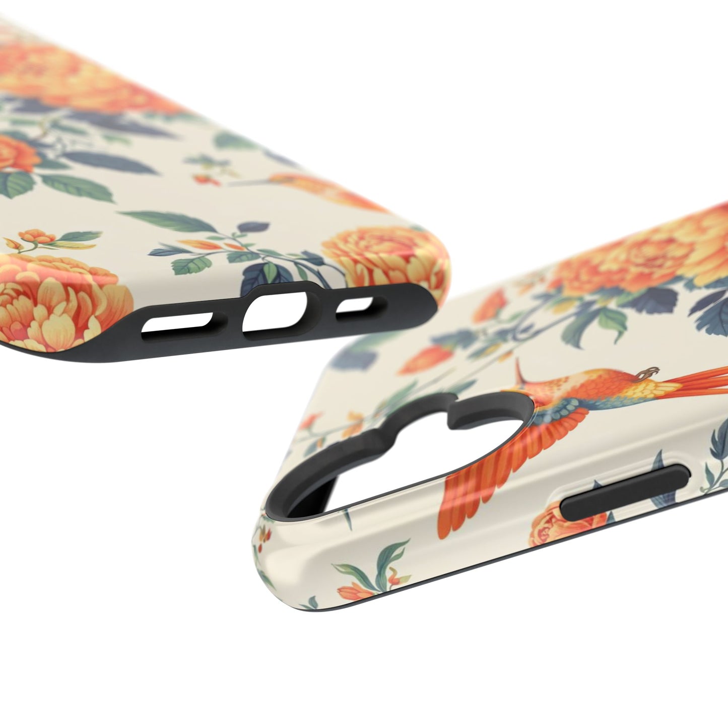 Floral Hummingbird Magnetic Phone Case — Impact-Resistant Protective Cover