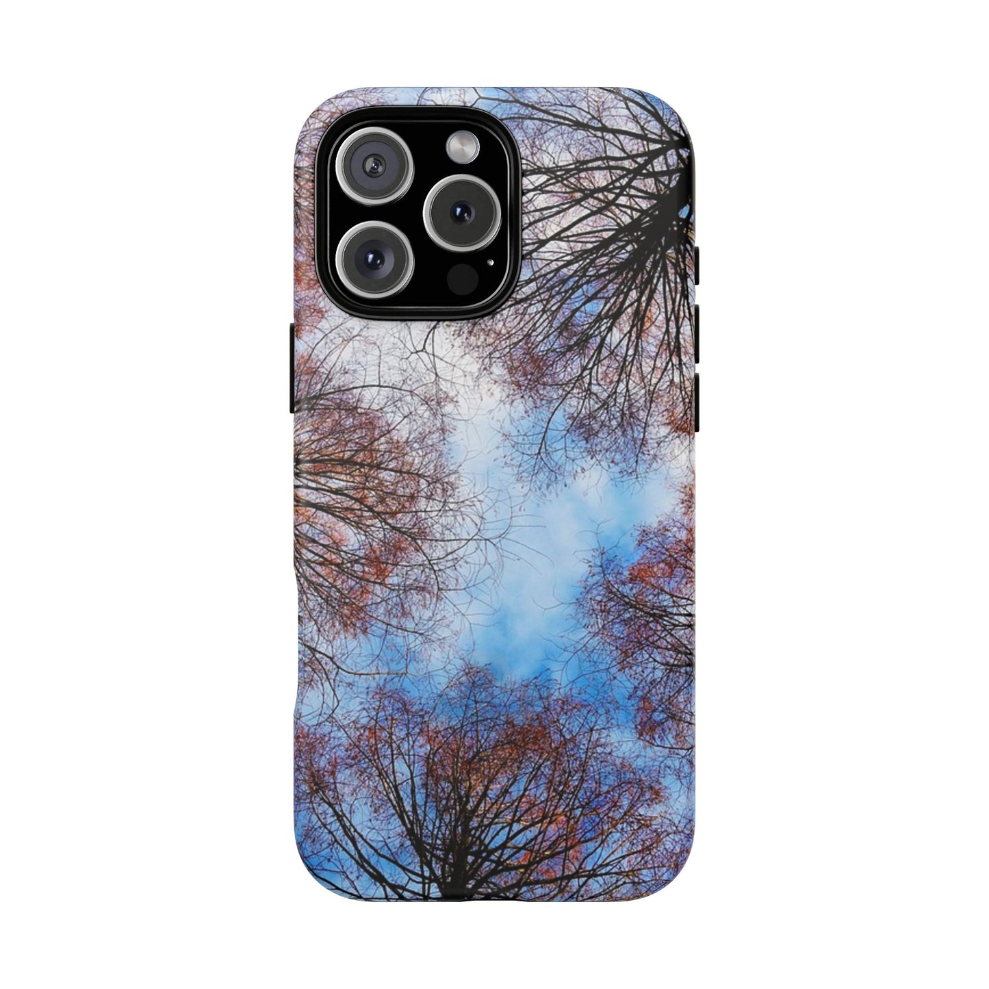 Skyward Trees Phone Case — Nature Forest Canopy Protective Tough Case