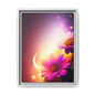 Framed Floral Canvas Art — Pink Daisies Sunset Wall Print