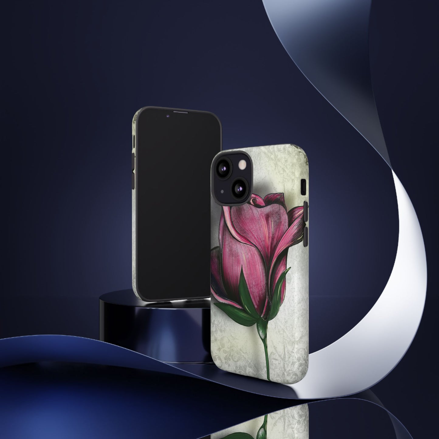Rose Phone Case – Tough Cases, Floral Phone Cover, Gift for Her, Minimalist Design, Nature Lover's Accessory, Birthday Gift Idea