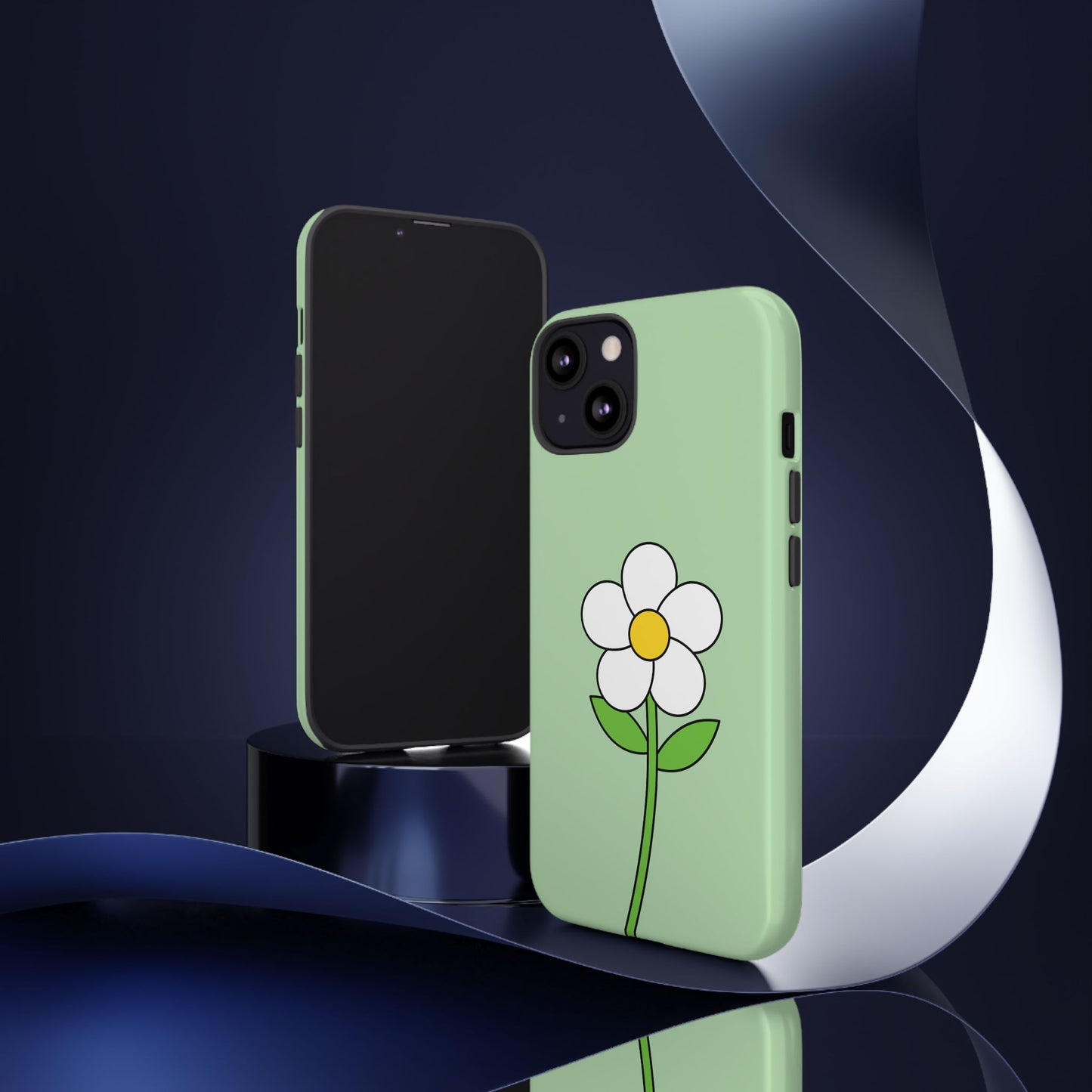 Floral Phone Case - Tough Cases for Nature Lovers, Cute Green Flower Design, iPhone Cover, Gift for Her, Spring Accessories