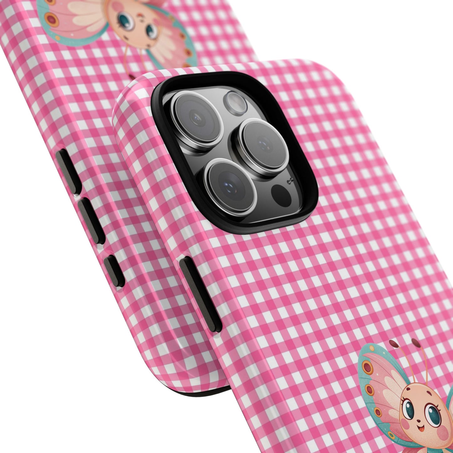 Cute Butterfly Phone Case, Tough Cases, Floral Phone Accessory, Gift for Her, Spring Fashion, Kids' Birthday Present, Pastel Aesthetic