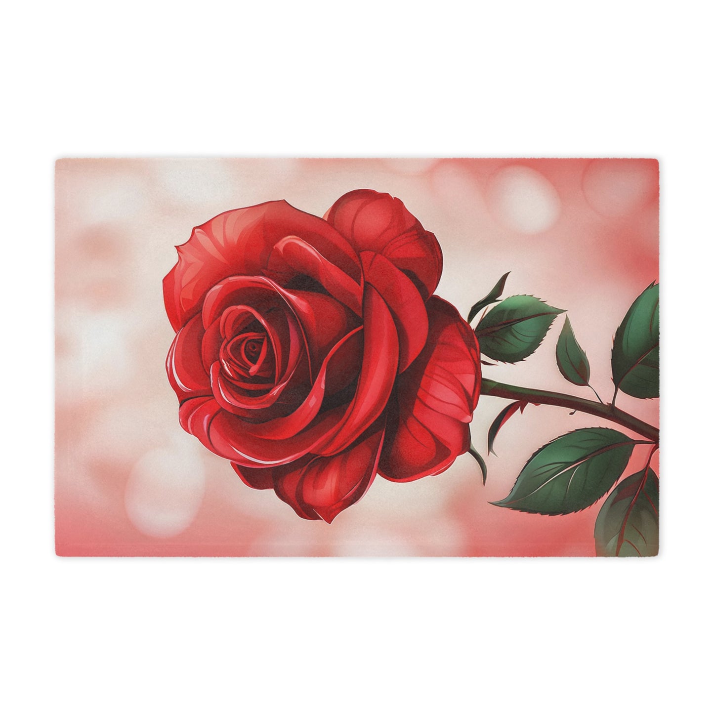 Red Rose Minky Blanket – Soft Floral Throw for Valentine’s Day & Romantic Gifts