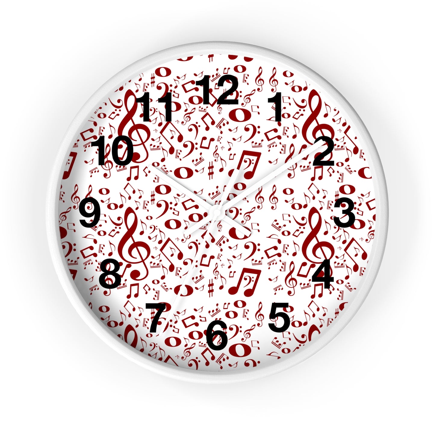 Musical Notes Wall Clock, Unique Gift for Musicians, Home Decor, Music Lover's Gift, Birthday, Housewarming, Office Decoration