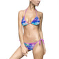Vibrant Tie-Dye Bikini Set, Colorful Swimsuit, Summer Beachwear, Pool Party Essential, Ocean Vacation Swimwear