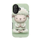 Meditating Lamb Phone Case — Cute Pastel Protective iPhone Cover