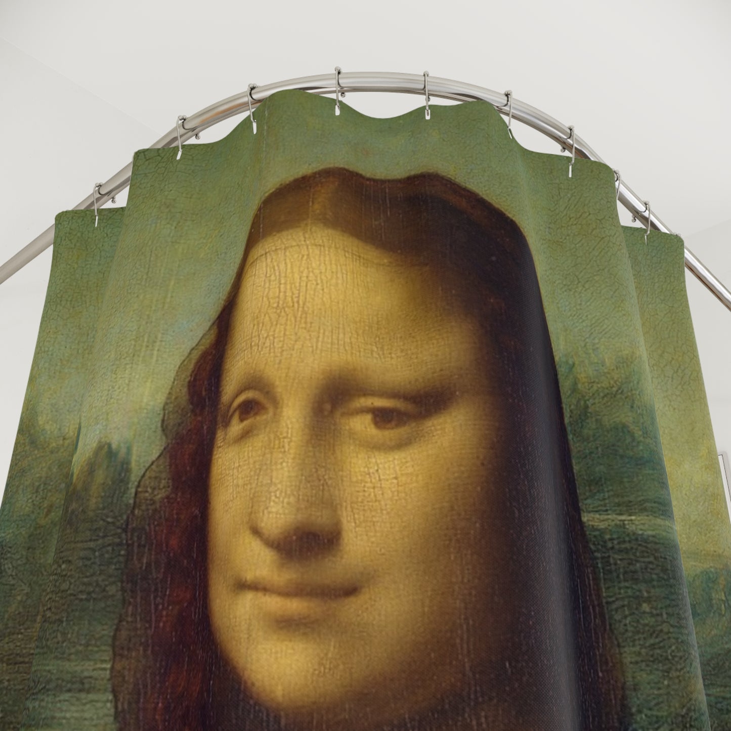 Mona Lisa Shower Curtain — Classic Renaissance Portrait Bath Decor