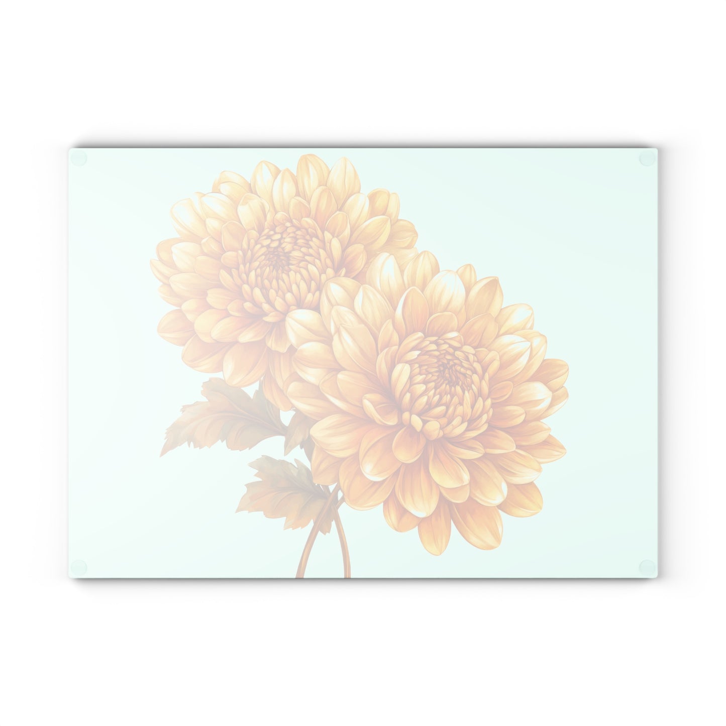 Floral Glass Cutting Board, Elegant Kitchen Decor, Gift for Chefs, Floral Home Accent, Cooking Accessory, Spring Decor
