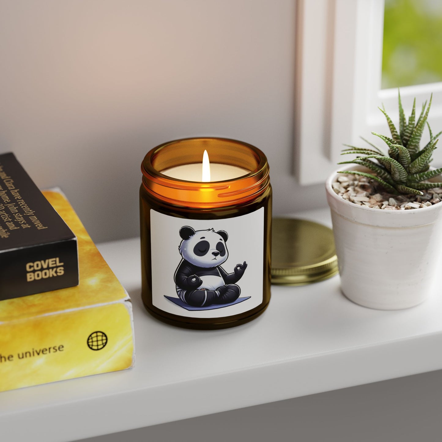 Scented Candle — Relaxing Panda Meditation Jar (4oz & 9oz)
