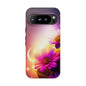 Floral Moonlight Phone Case – Purple Daisy Protective Cover
