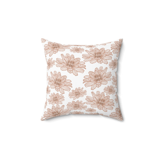 Boho Floral Pillow | Cozy Home Decor, Gift for Her, Flower Print Cushion, Living Room Accent, Modern Bohemian Style
