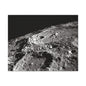 Lunar Surface Matte Canvas Print — Black & White Moon Crater Wall Art