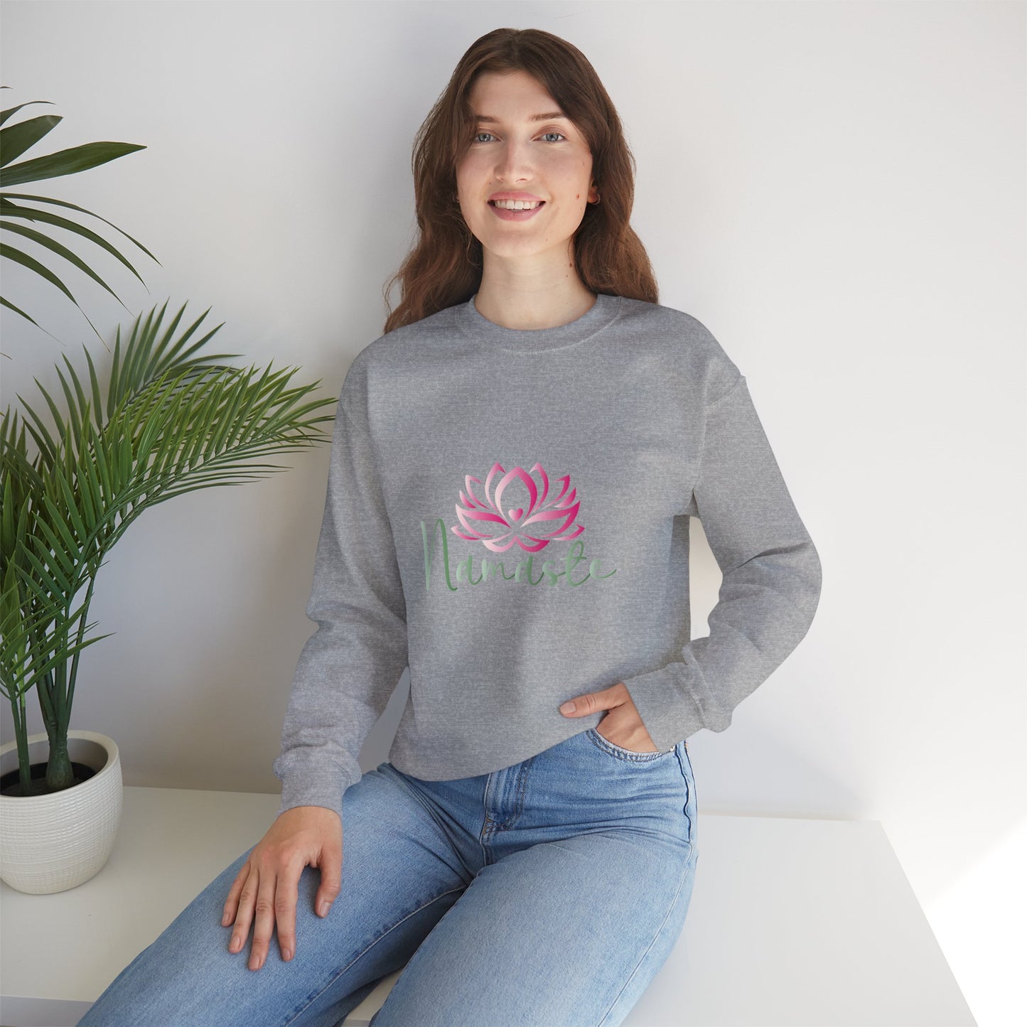 Namaste Lotus Sweatshirt — Cozy Yoga Crewneck for Meditation & Mindfulness