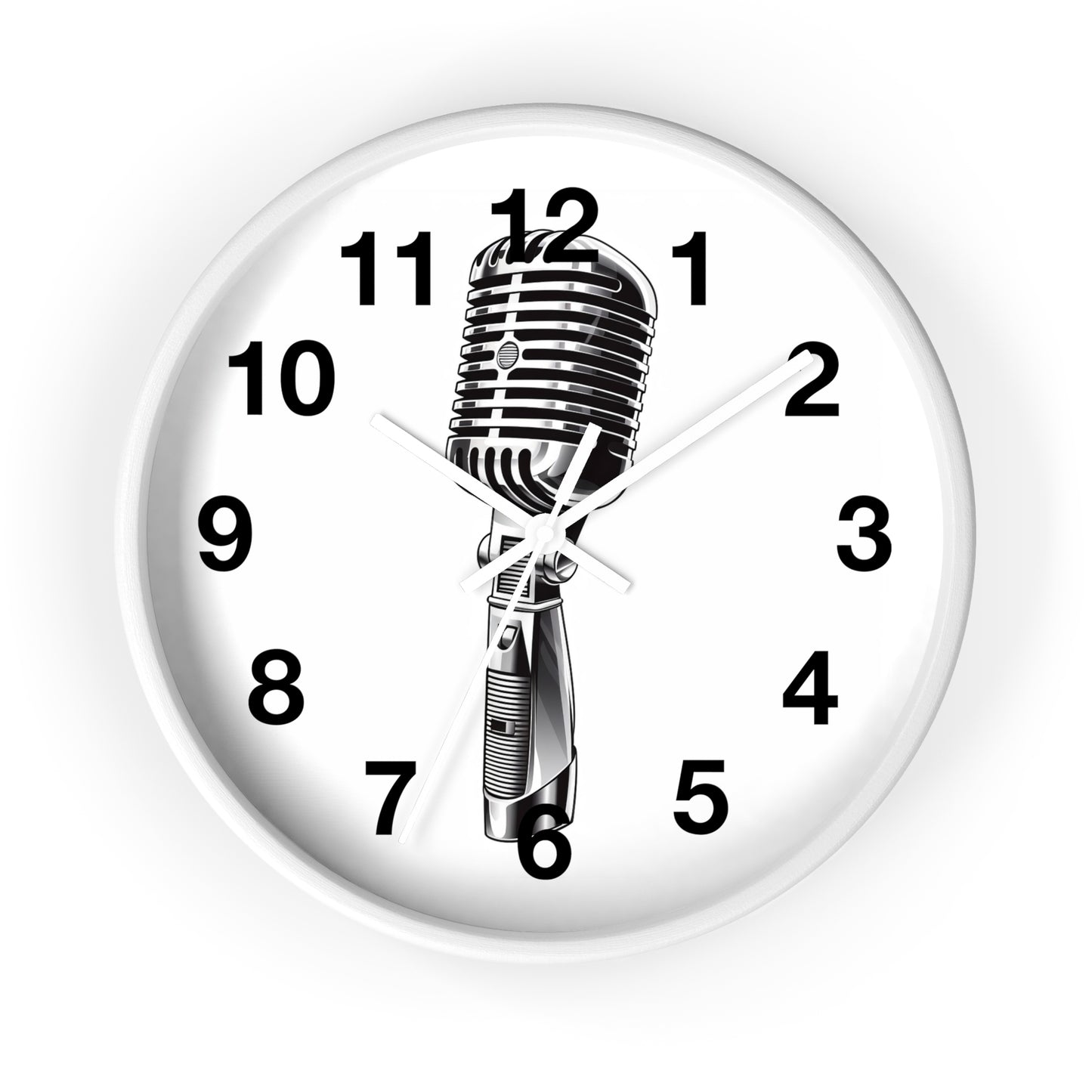Retro Microphone Wall Clock | Vintage Mic Analog Clock