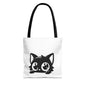 Adorable Cat Face Tote Bag | Cute Kitten Shopping Bag