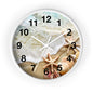 Beach Shells Wall Clock — Coastal Starfish Seaside Decor