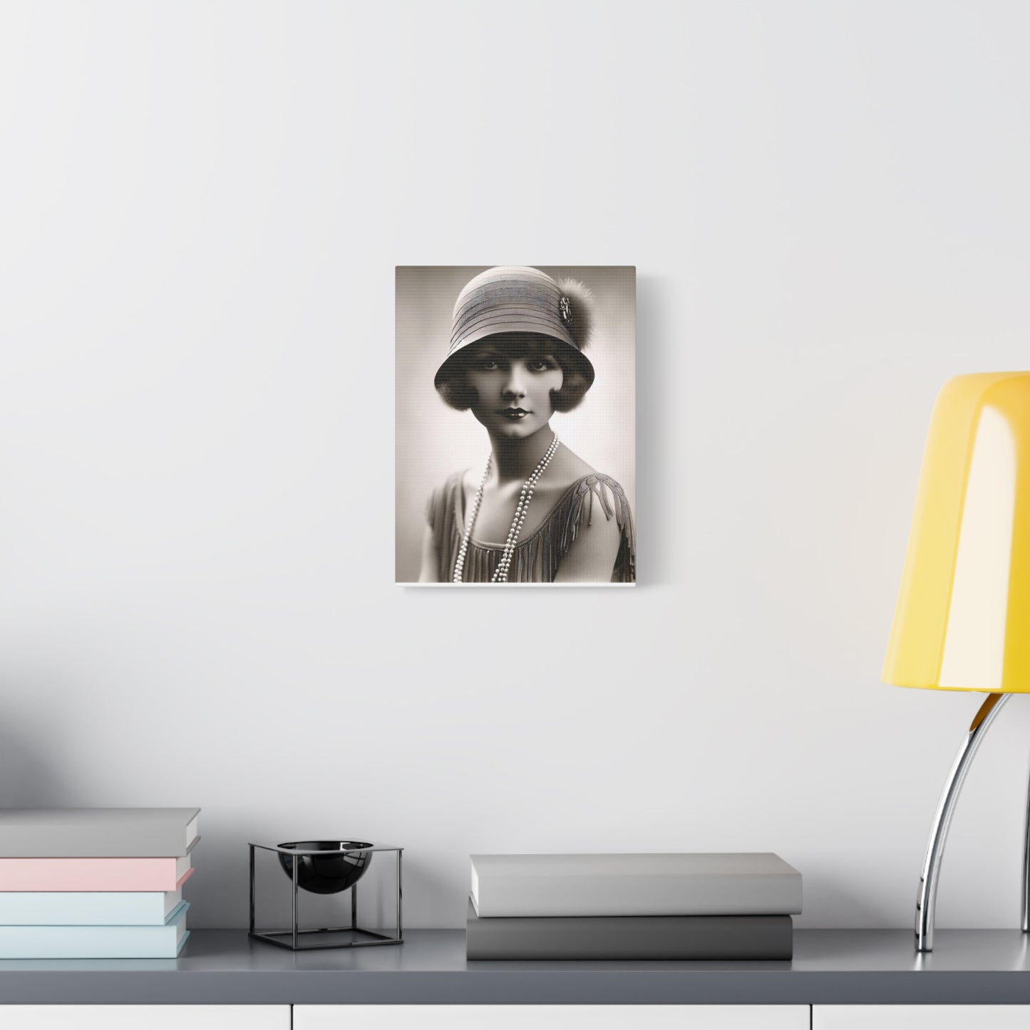 Vintage 1920s Flapper Portrait Canvas