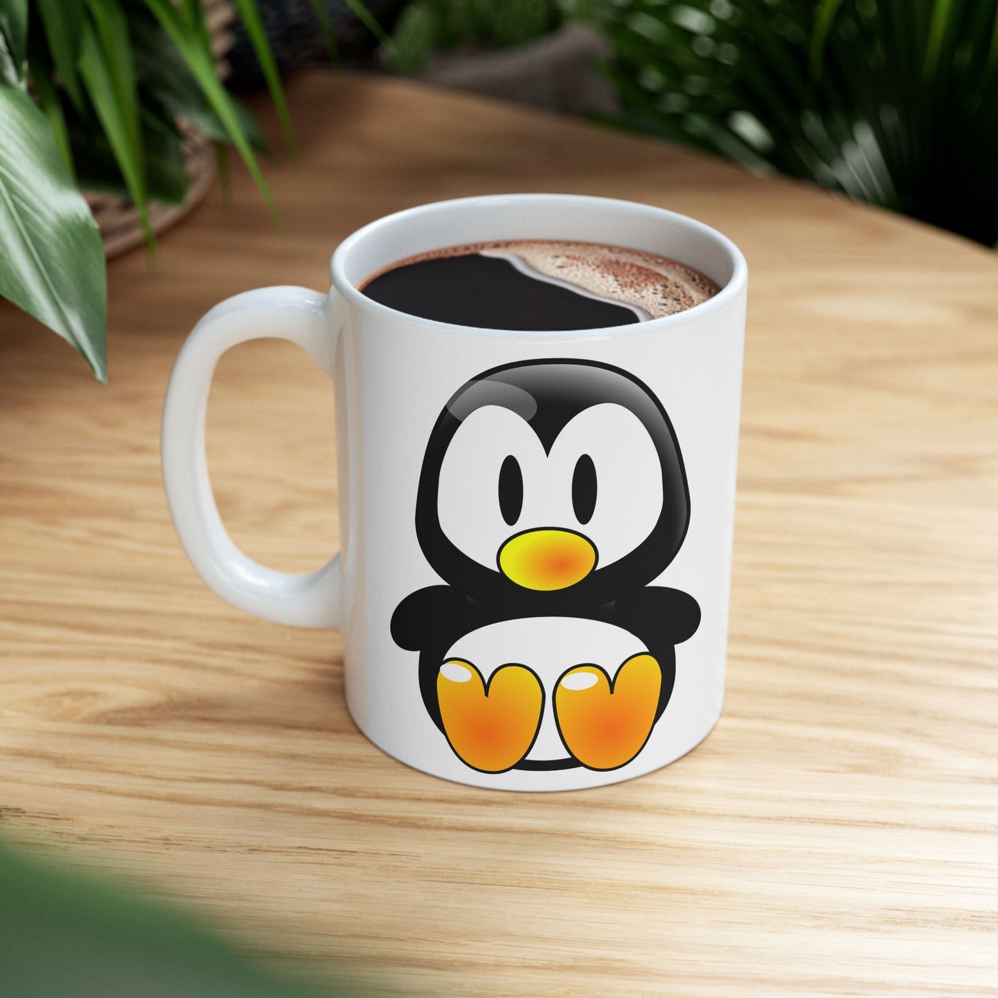 Cute Penguin Ceramic Mug — Adorable Polar Animal Coffee Cup (11oz & 15oz)