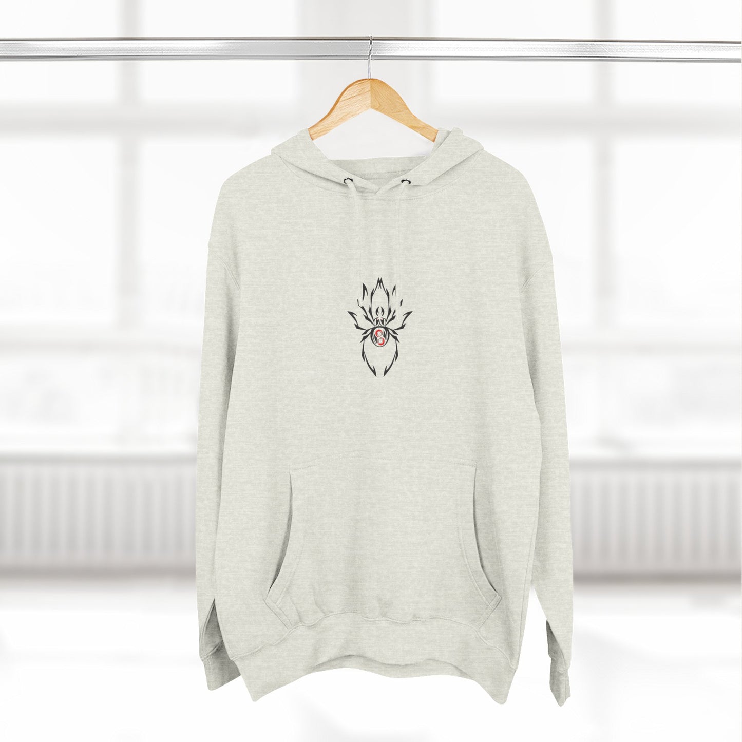 Cozy Spider Fleece Hoodie - Spooky Fashion, Unisex Casual Wear, Halloween Gift, Fall Fashion, Comfortable Layering