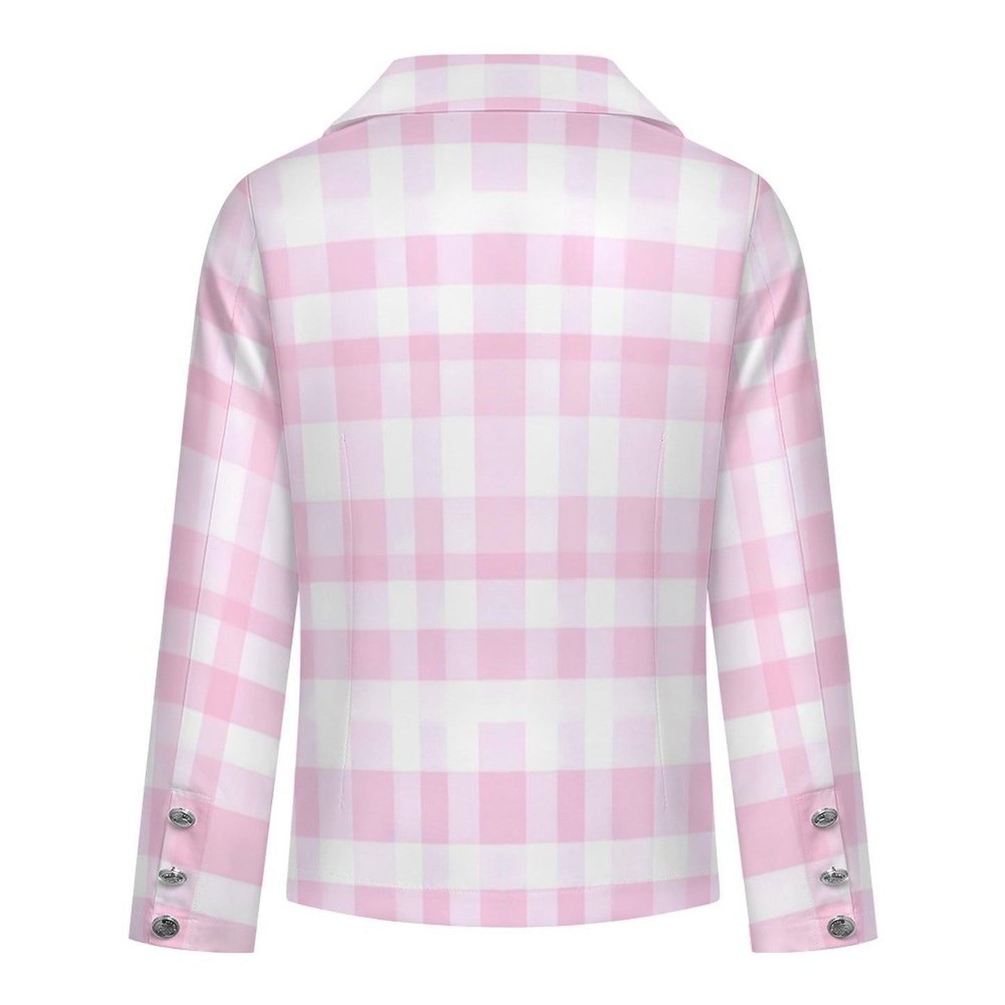 Women's Casual Blazer Pink Plaid