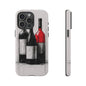 Wine Lover's Phone Case, Tough Phone Cover, Artistic Wine Design, Gift for Wine Enthusiasts, Customizable Case, Unique Wine Art