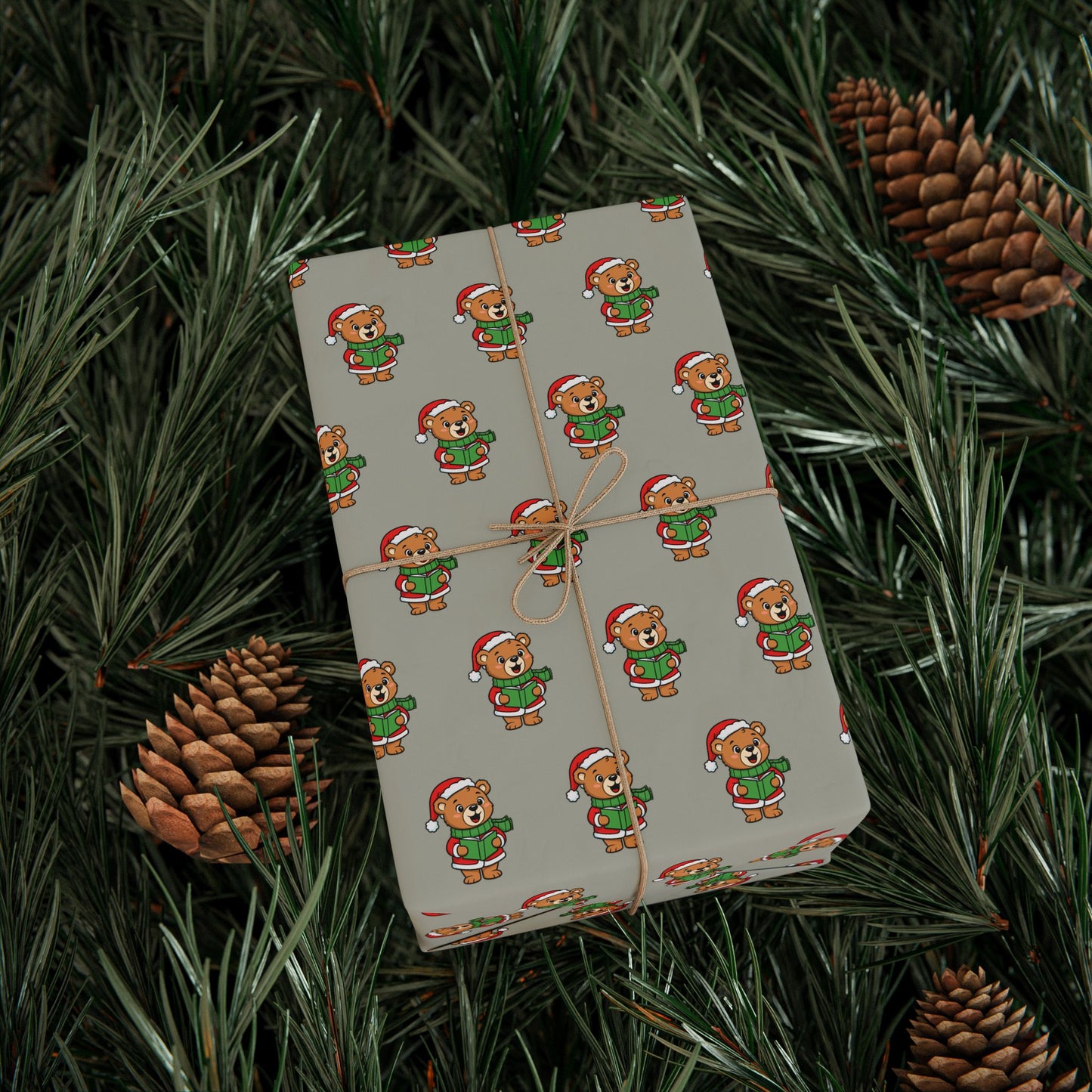 Gingerbread Elf Pattern Wrapping Paper Roll – Festive Holiday Gift Wrap