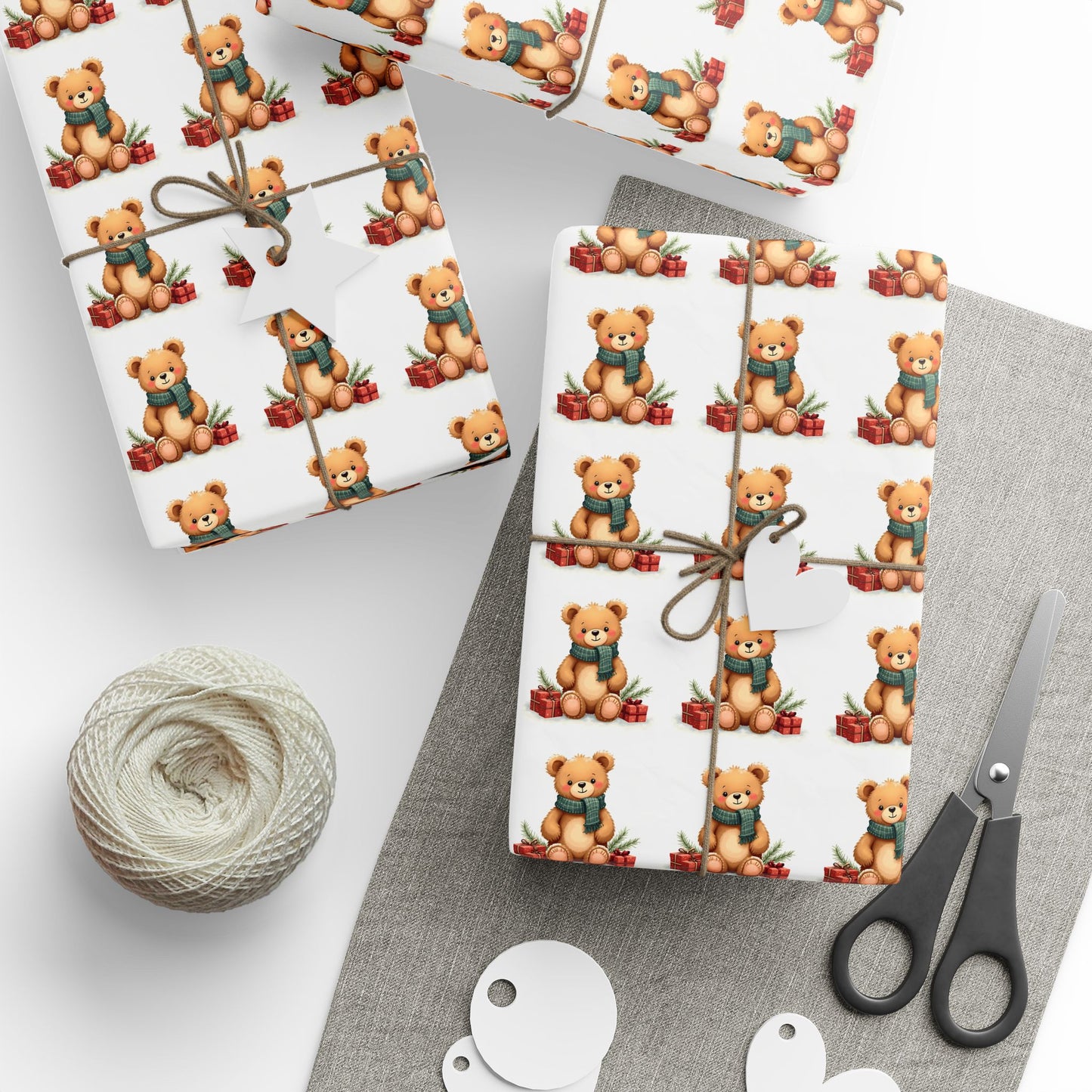 Teddy Bear Bouquet Wrapping Paper – Cute Kids Gift Wrap Roll