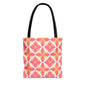 Pink Floral Geometric Tote Bag —  Reusable Shopper