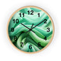 Serene Abstract Green Wall Clock, Modern Home Decor, Relaxing Timepiece, Gifts for Nature Lovers, Minimalist Wall Art
