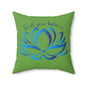 Zen Lotus Square Pillow, Decor Cushion, Meditation Gift, Mindfulness Home Decor, Yoga Room Accent