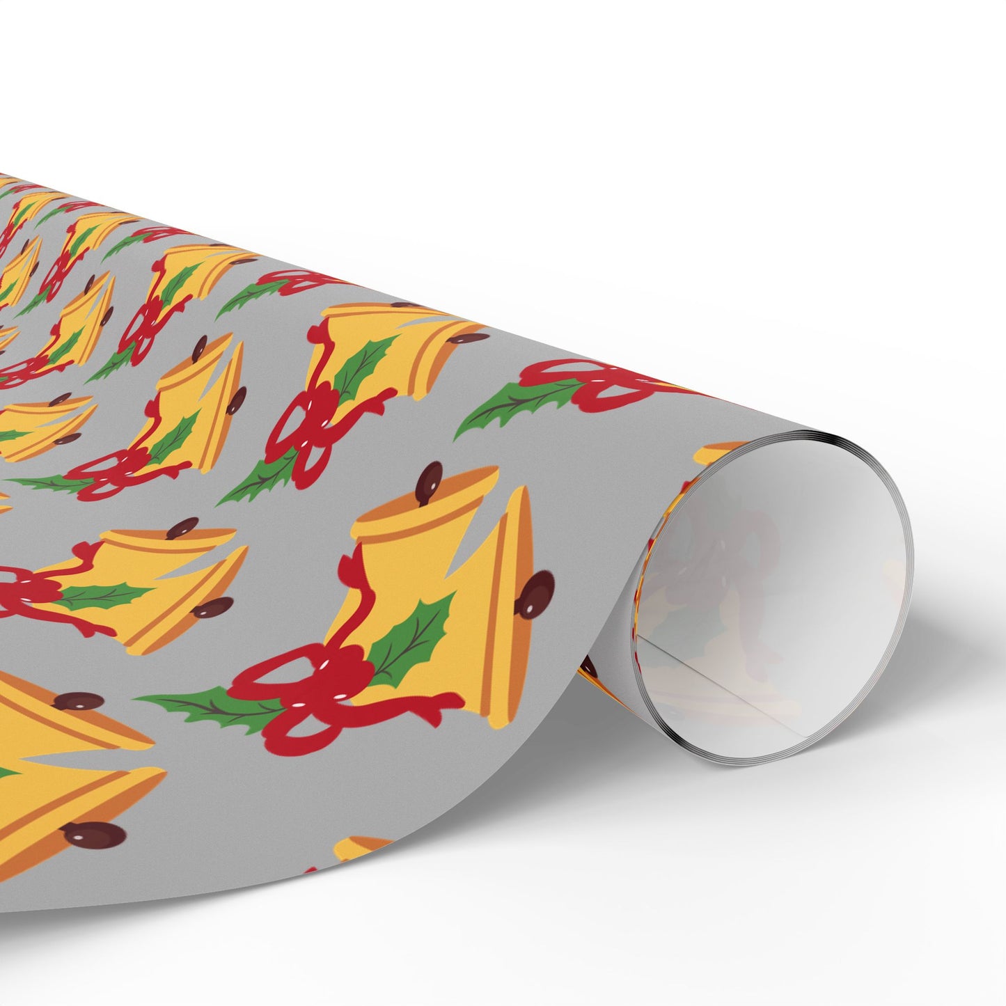 Holiday Bell Pattern Wrapping Paper — Festive Christmas Gift Wrap Roll