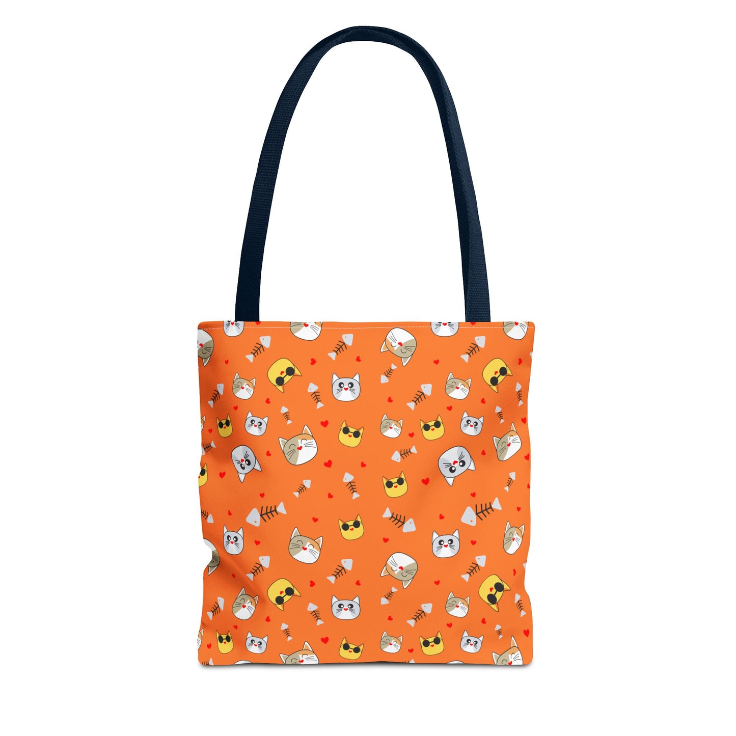 Cute Cat Pattern Tote Bag, Fun Shopping Bag