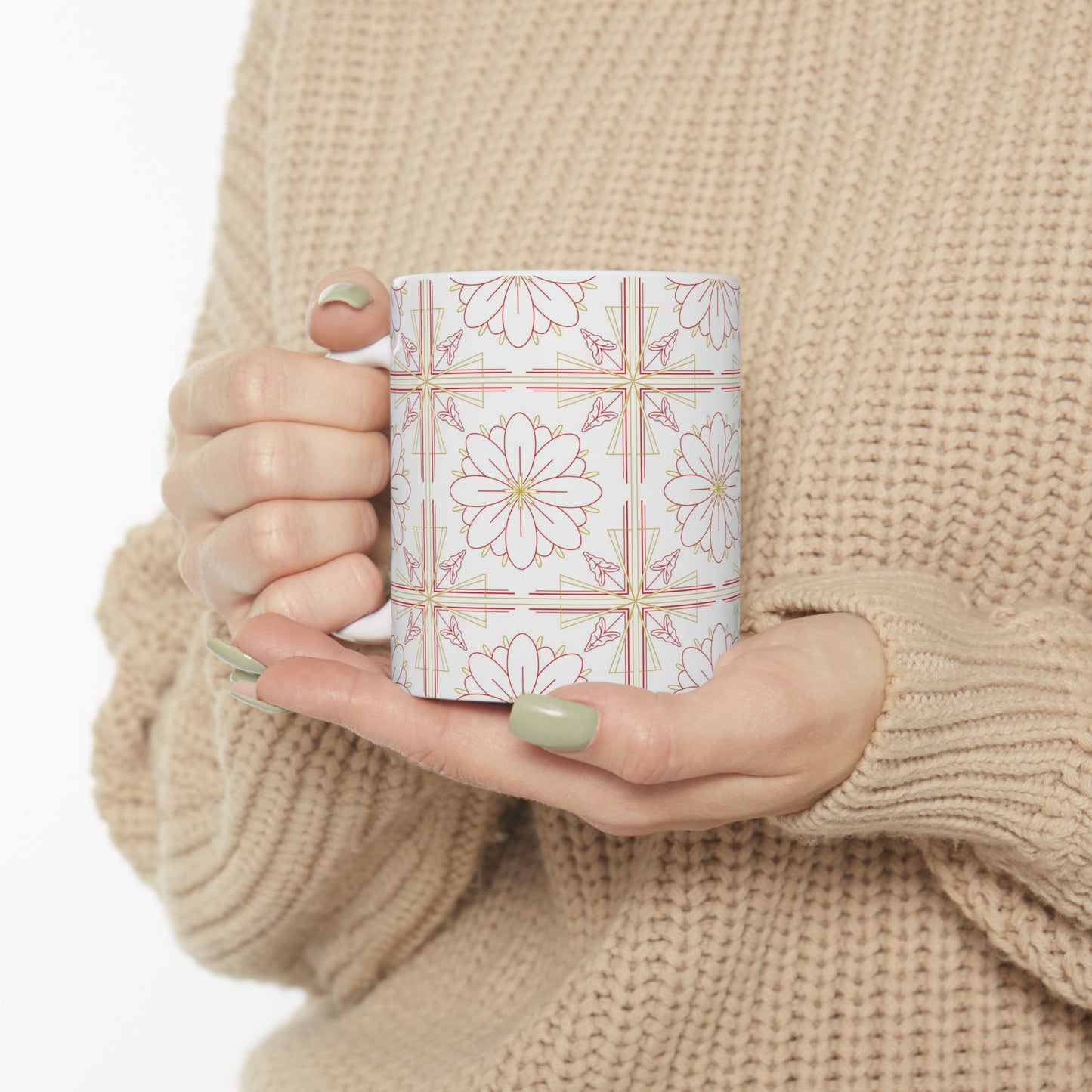 Chic Floral Ceramic Mug | Perfect for Tea Lovers, Coffee Gifts, Home Decor, Spring Celebrations, Mother's Day