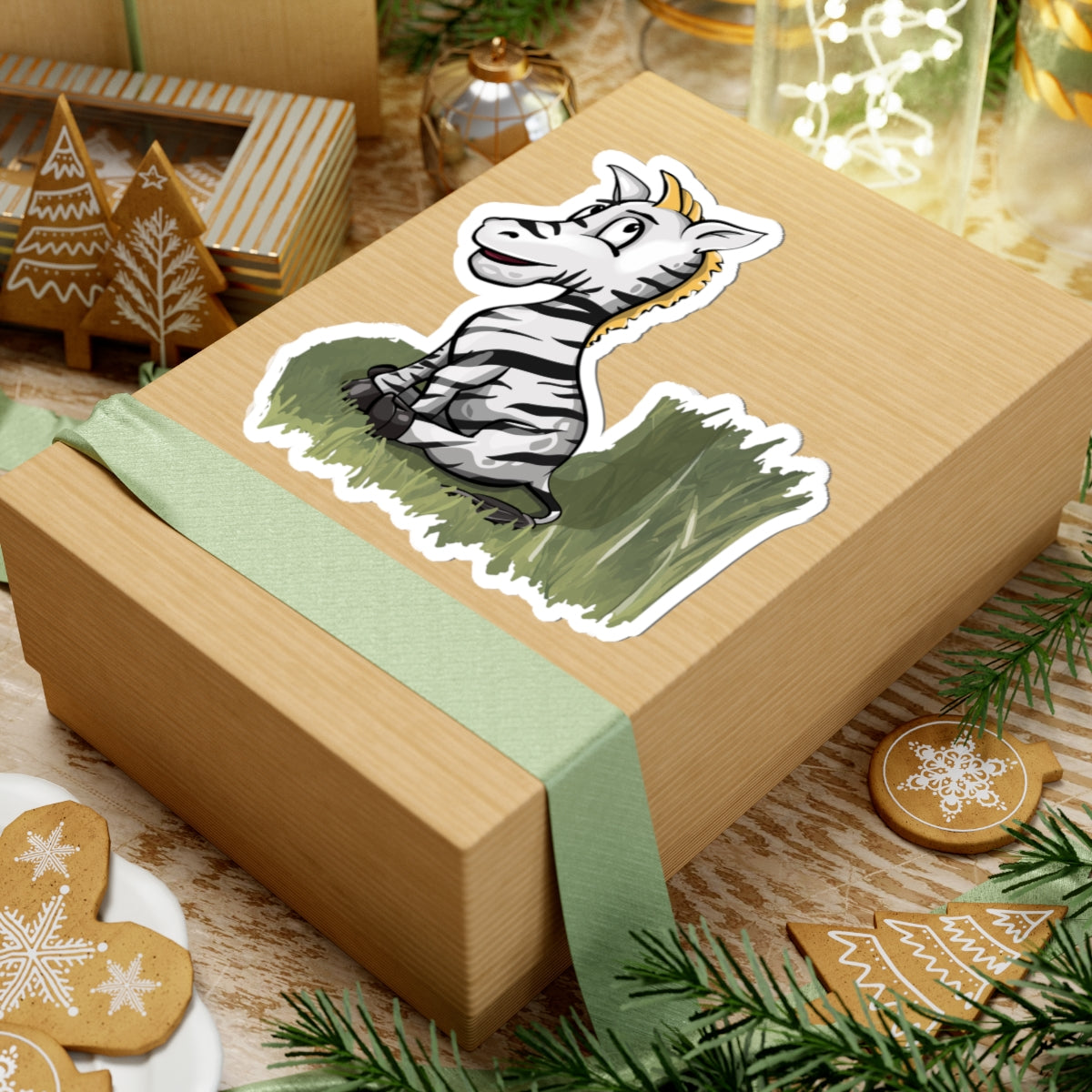 Cute Zebra Kiss-Cut Stickers, Animal Stickers