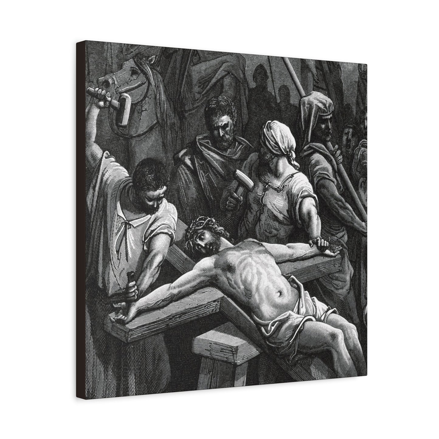 Crucifixion Art Matte Canvas Print – Stretched Religious Wall Decor
