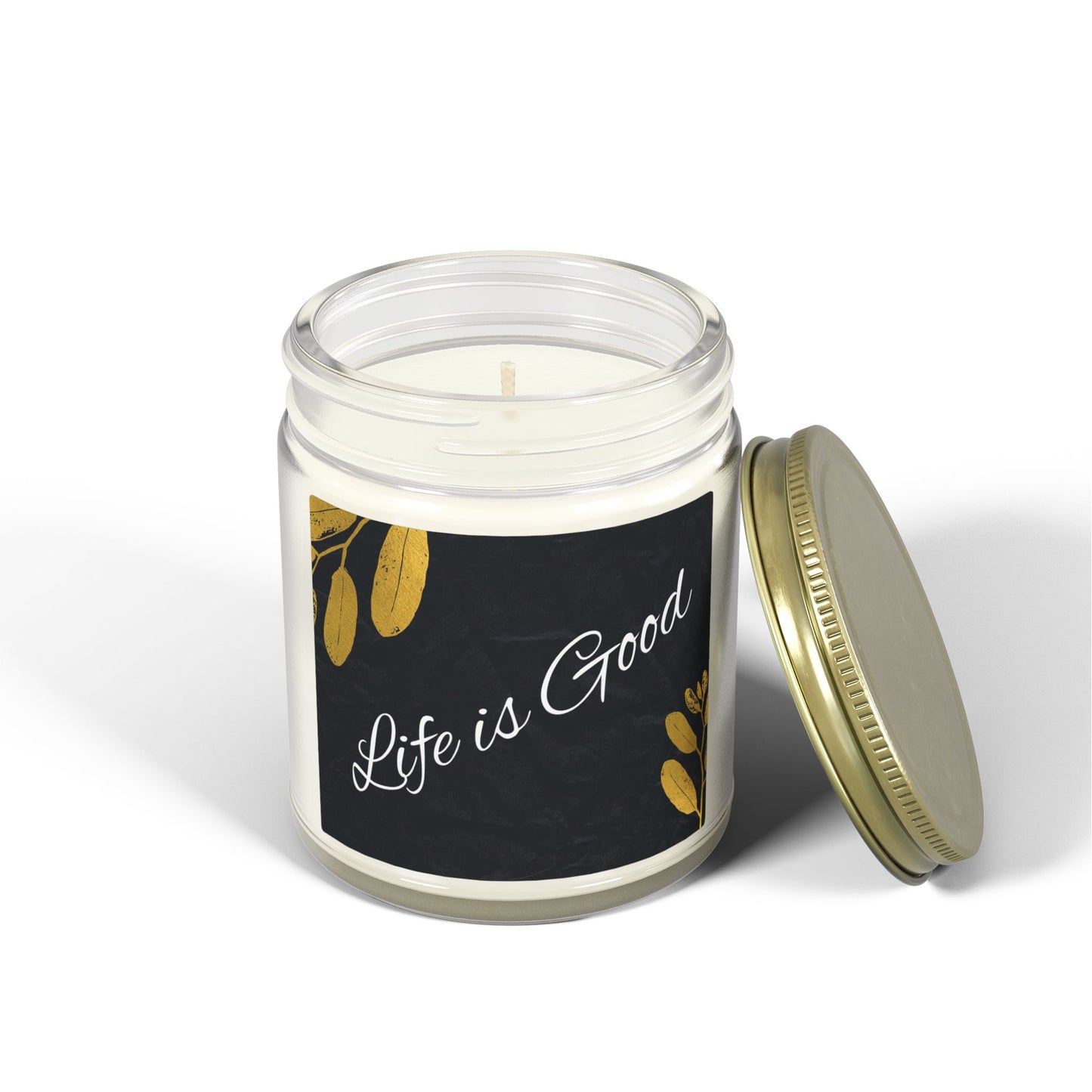 Life Is Good Scented Candle — Coconut Apricot Wax (4oz & 9oz)