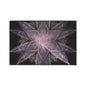 Abstract Floral Mandala Heavy-Duty Floor Mat — Pink Teal Fractal Design