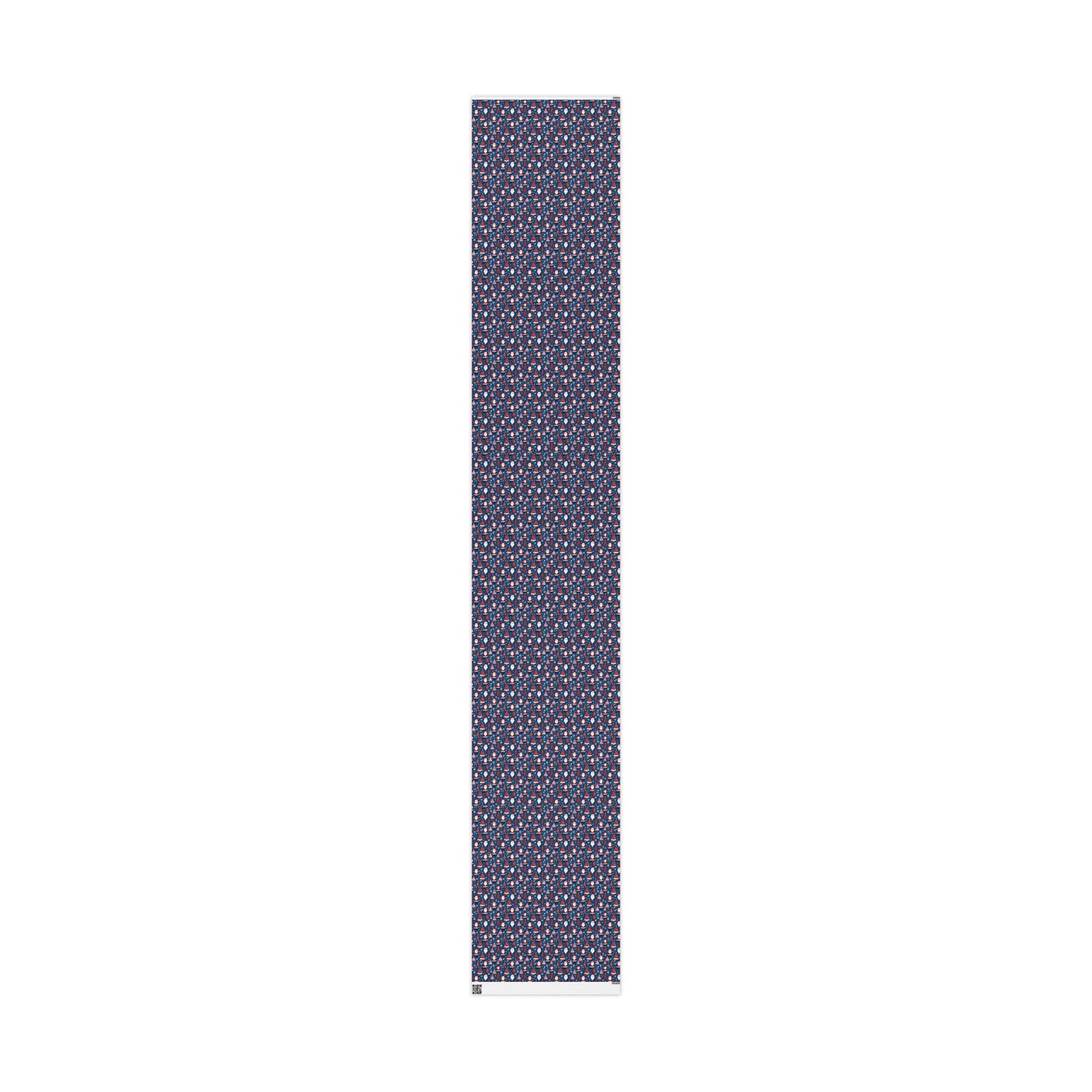 Christmas Santa Wrapping Paper Roll — Blue Festive Holiday Gift Wrap with Santa, Snowflakes & Stockings