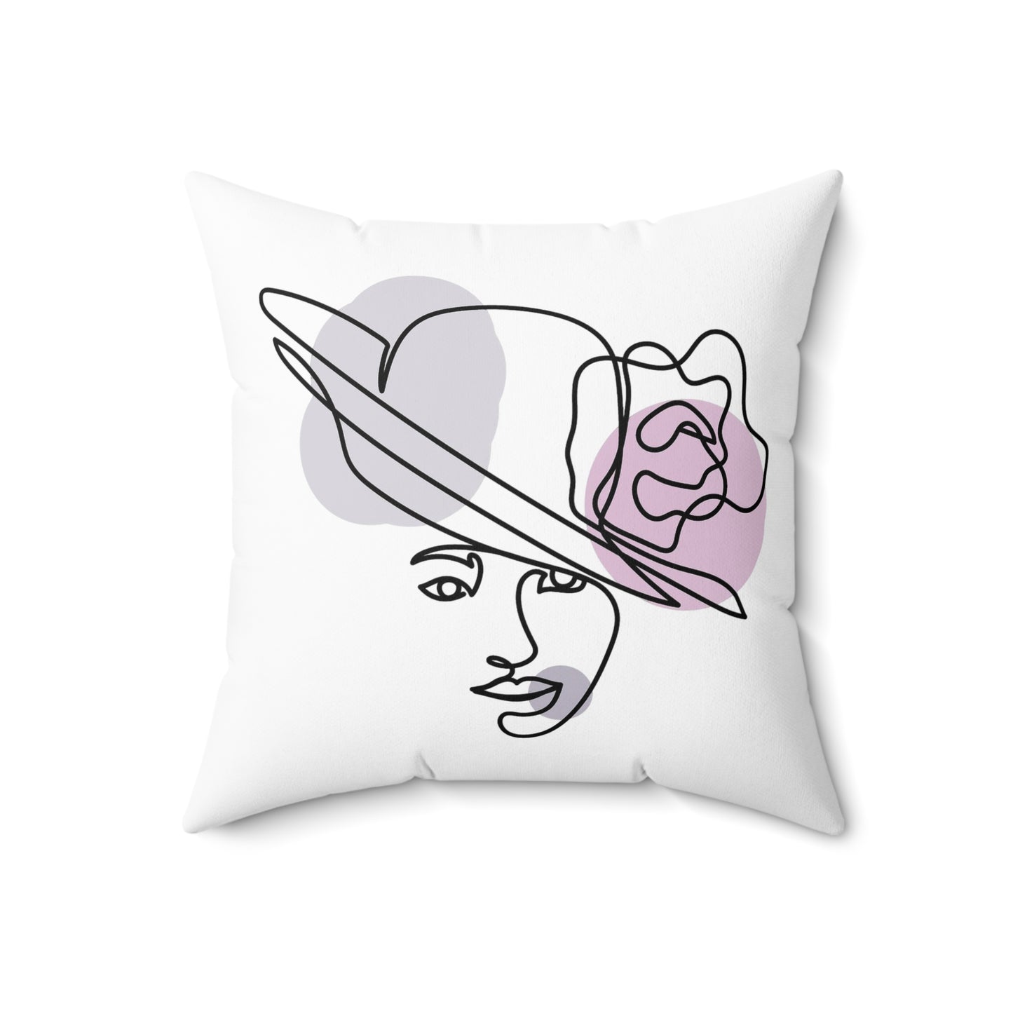 Elegant Fashion Illustration Pillow