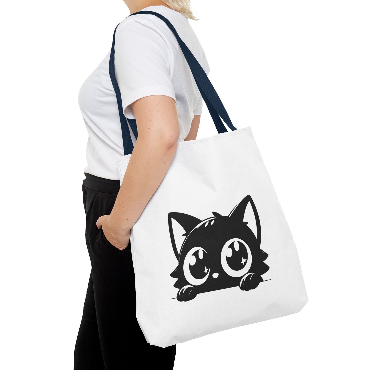 Adorable Cat Face Tote Bag | Cute Kitten Shopping Bag