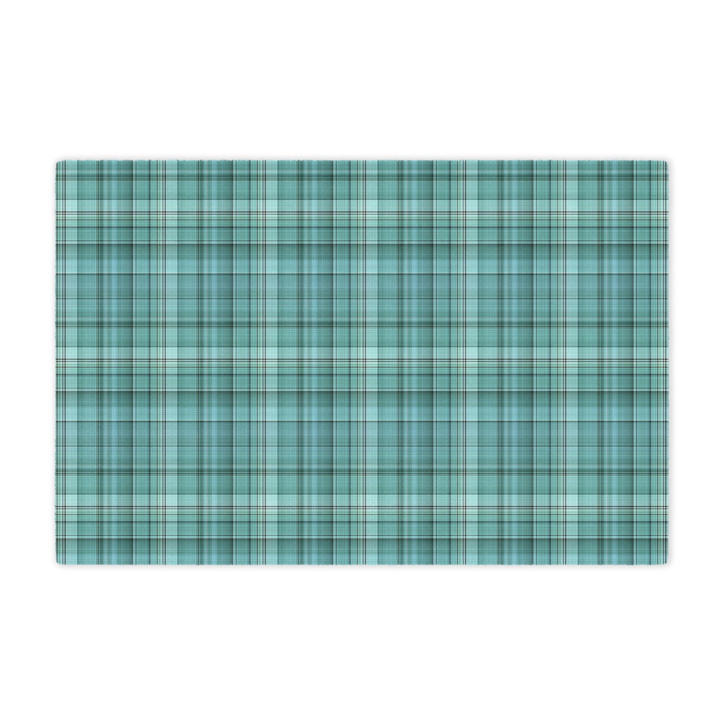 Teal Plaid Minky Blanket — Soft Cozy Plaid Throw for Home, Travel & Gifts