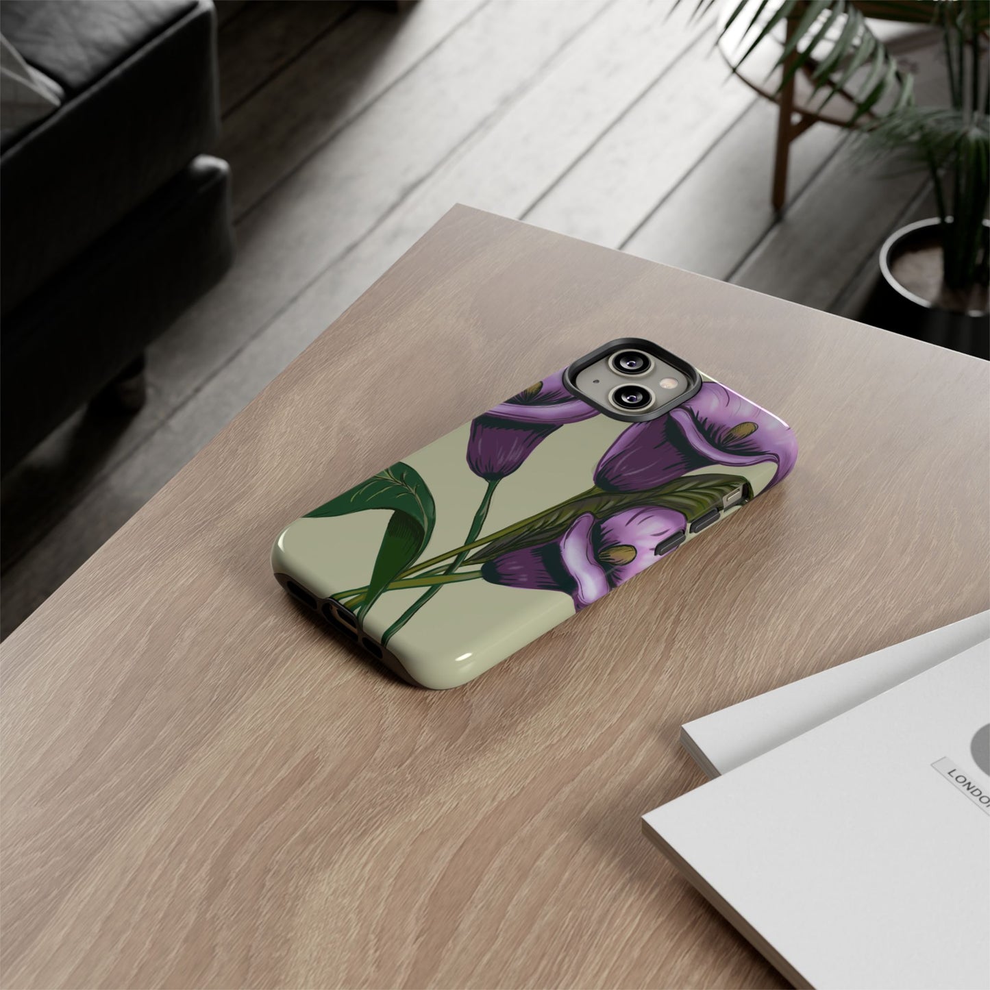 Floral Phone Case - Tough Cases, Purple Flower Design, Cell Phone Accessories, Gift for Her, Nature Lover Essentials