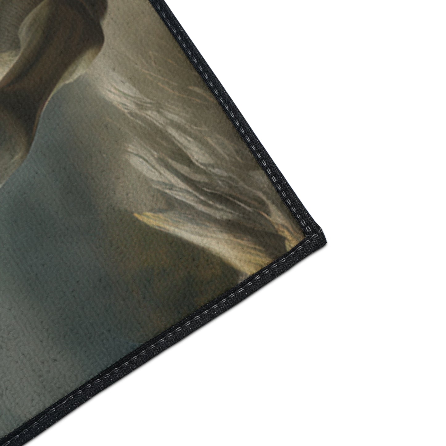Majestic White Horse Heavy-Duty Floor Mat — Running Stallion Rug for Entryway & Stable