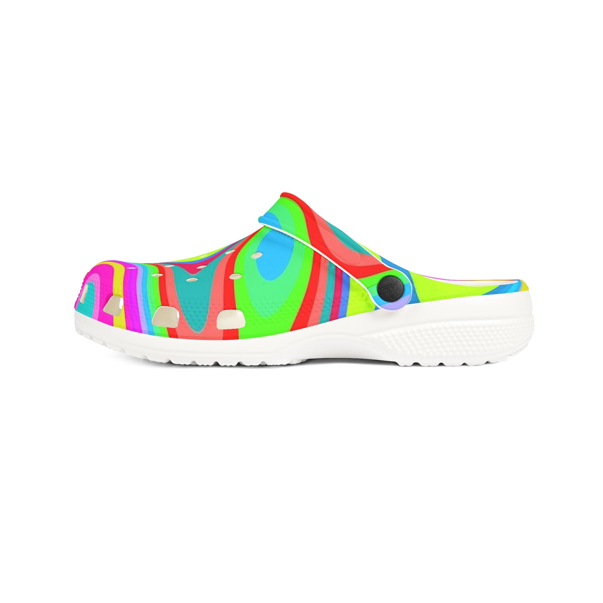 Colorful Swirl Clog Shoes — Vibrant Tie-Dye EVA Foam Slip-Ons