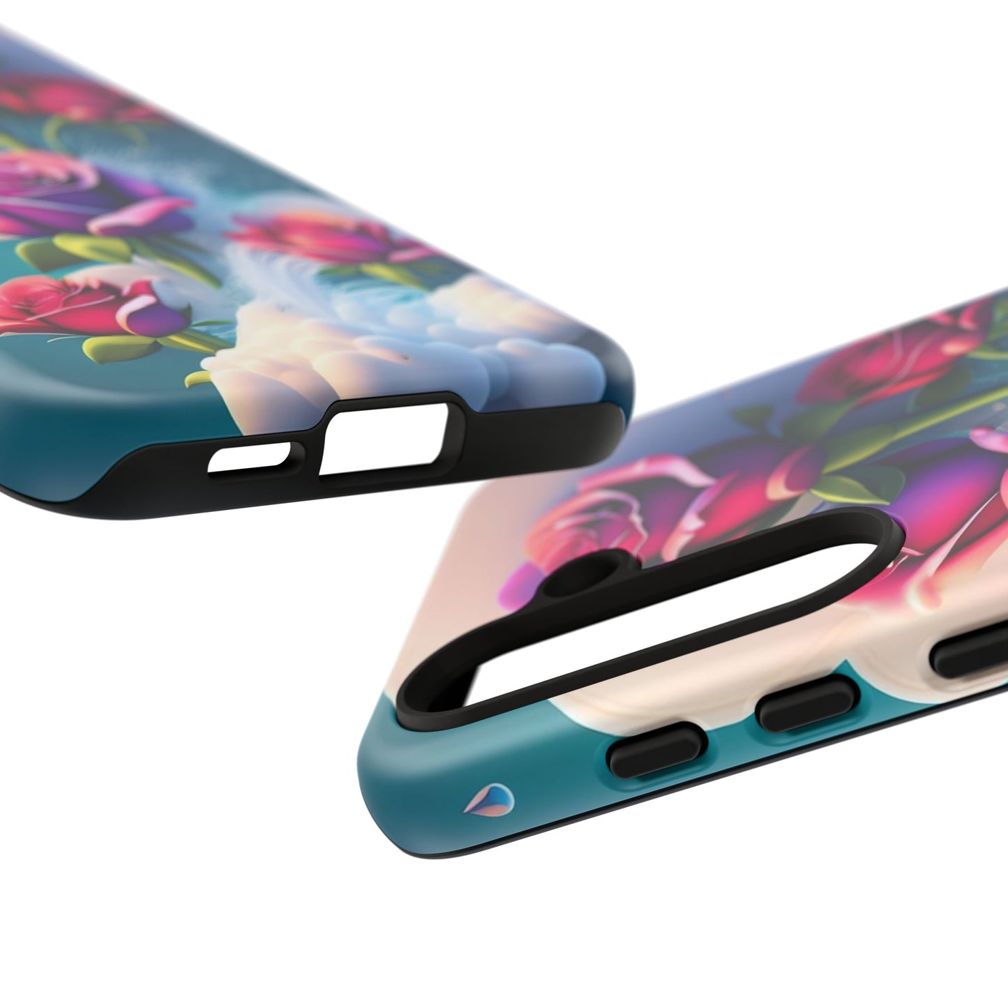 Floral Dream Tough Phone Case — Rose Bouquet Clouds Design