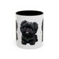 Cute Pug Accent Coffee Mug, Pet Lover Gift, Coffee Cup, Dog Mom Mug, Black Dog Ceramic Mug