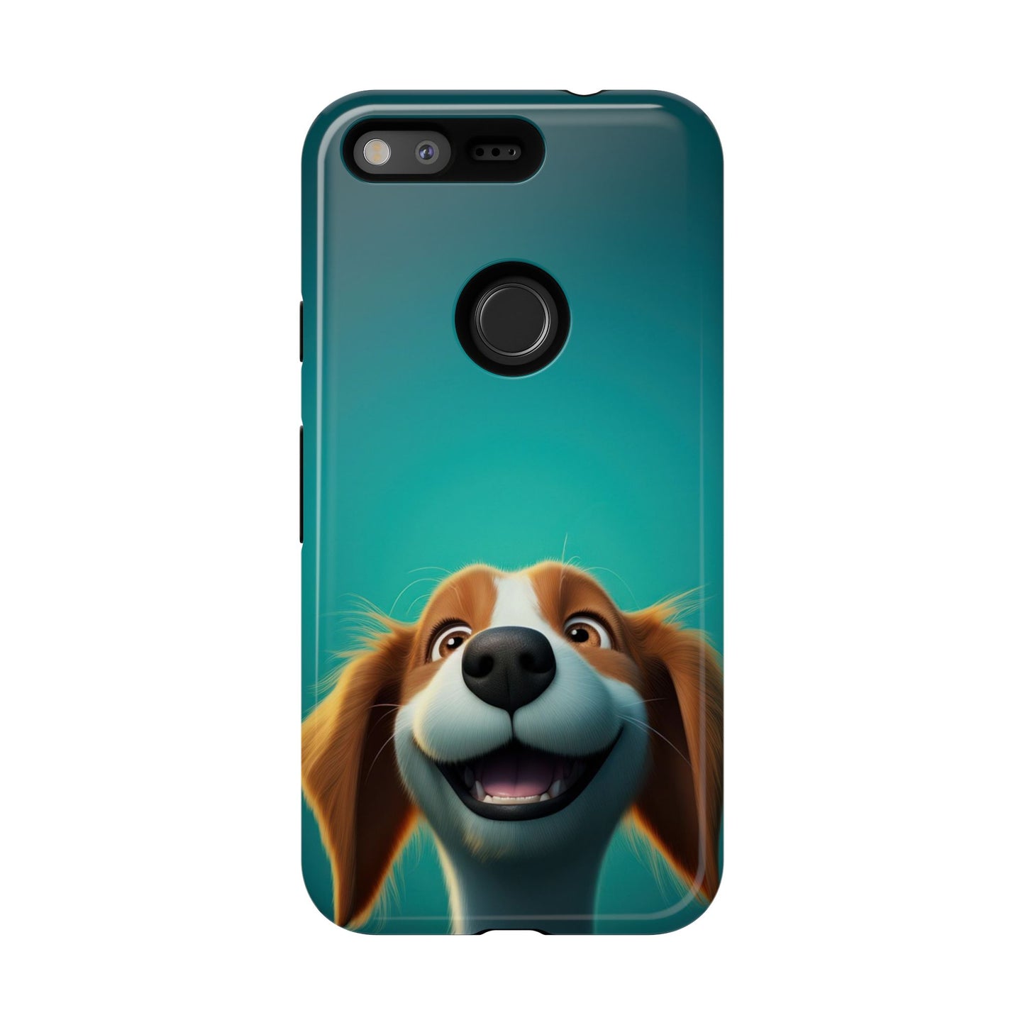 Happy Dog Phone Case — Cute Cartoon Puppy Protective Phone Cover